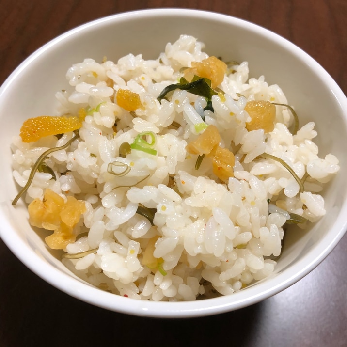 派生 松前漬けの混ぜご飯